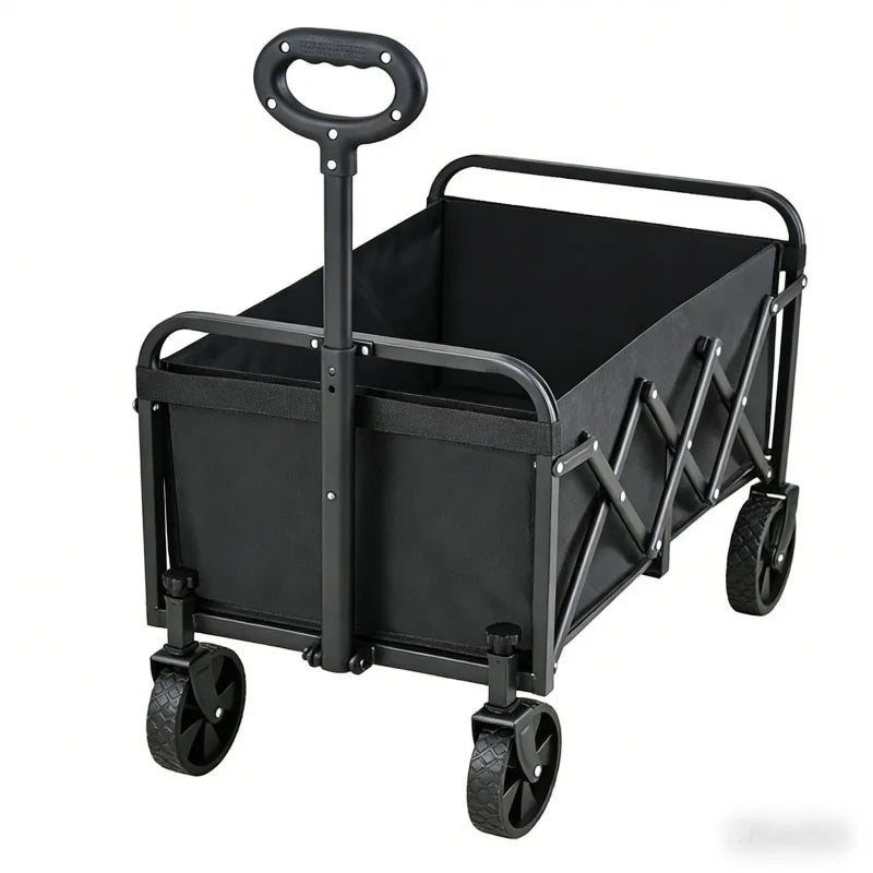 Outdoor garden camping large-capacity folding trolley, portable, detachable, compact and lightweight picnic camping cart