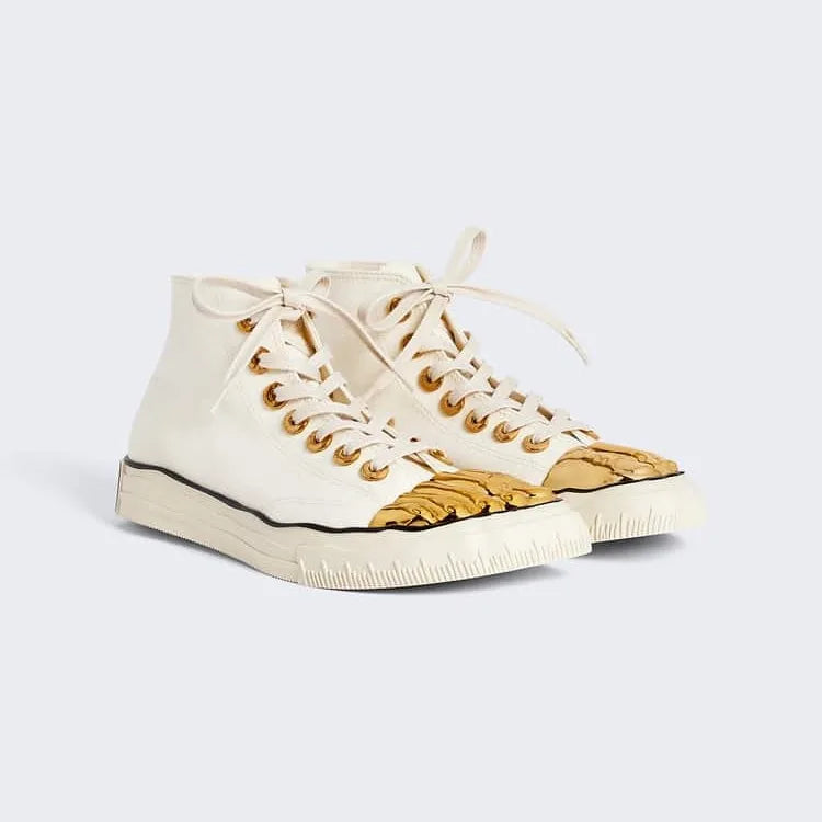 Golden Toe Board Shoes for Both Men and Women, High-end Street Dance Performance Shoes, Adult Lace Up Flat Canvas Shoes