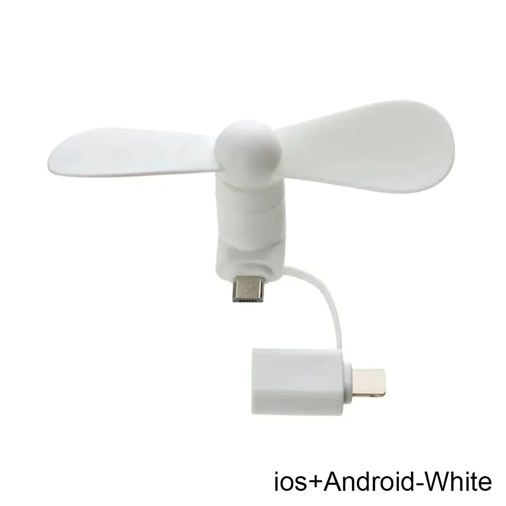 Mini USB Fan Flexible Cooling hand Fan portable Fans Summer Cool laptop Desktop Cell Phone Cooler 2 in 1 Micro USB Type-C plug