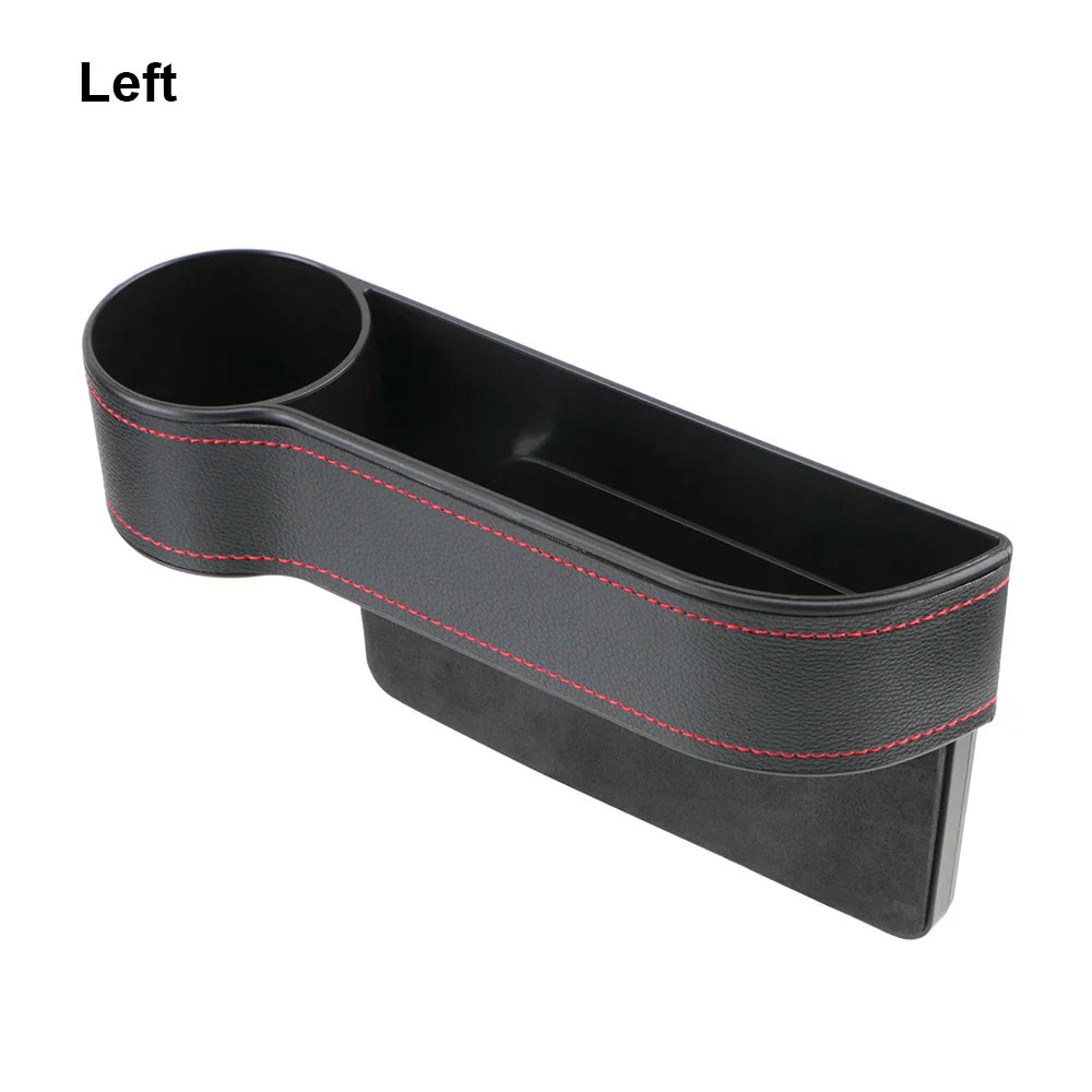 Car Organizer Auto Crevice Pocket Phone Bottle Cups Holder Seat Gap Leather Storage Box Car Accessories,USB Chargers Optional