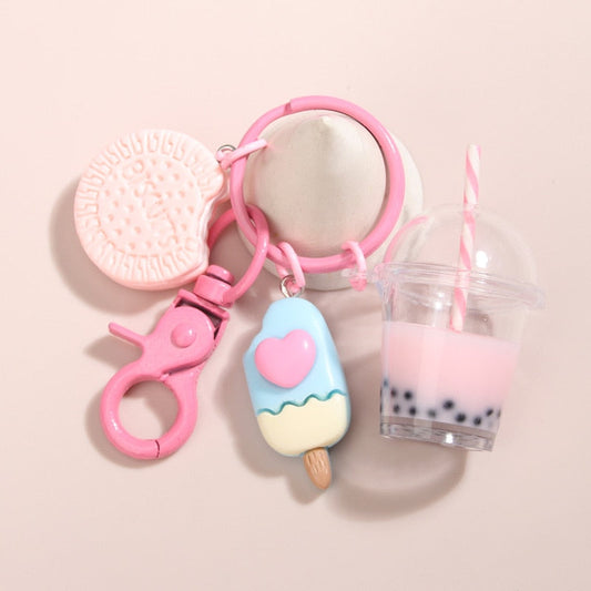 Llavero de Bubble Tea y Dulces