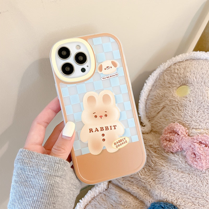 Funda de iPhone Cachorro y Conejito de Chocolate
