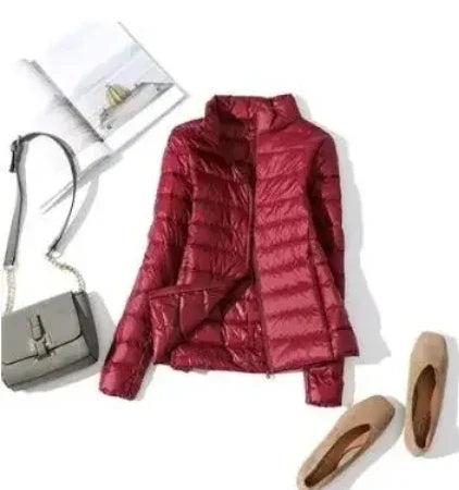 8XL Cheap Ultra Light Down Winter Warm Hooded Feather Puffer Jacket For Girl Short Spring Autumn Coat Female Women Big Size Duck