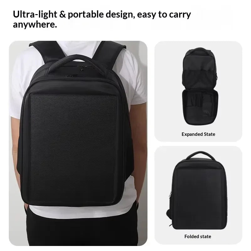 20W Solar Backpack ZZ-BF20W6P Unisex Outdoor Hiking Riding Bag Factory Direct Sales Portable Power Charging Pack for Travel