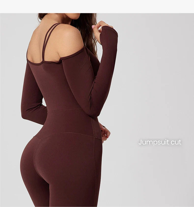 Mono de Yoga para Mujer, Peto Deportivo, Pantalones Acampanados