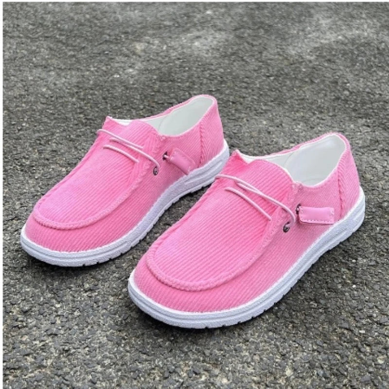 Plus Size 43 Casual Shoes for Women Fashion Loafers Spring and Autumn Round Toe Flat Anti-Slip Walking Shoes Zapatos De Mujer
