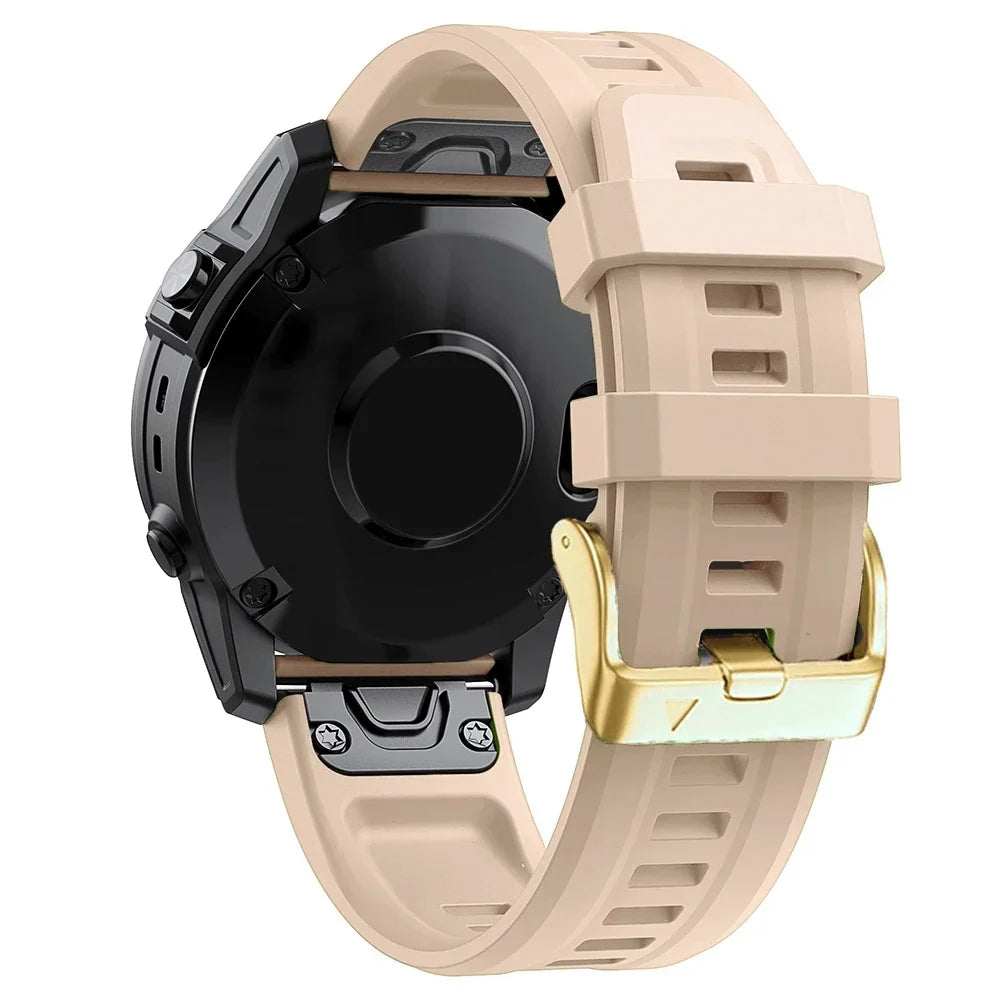 Garmin QuickFit 20mm Silicone Band with Gold-Tone Buckle