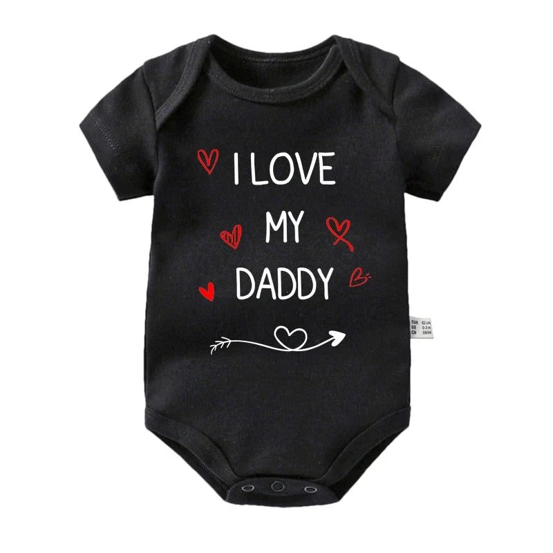 I Love My Daddy Toddler Boys Girls Summer Short Sleeve Bodysuit Gender Neutral Baby Romper Infant Clothes Father's Day Best Gift