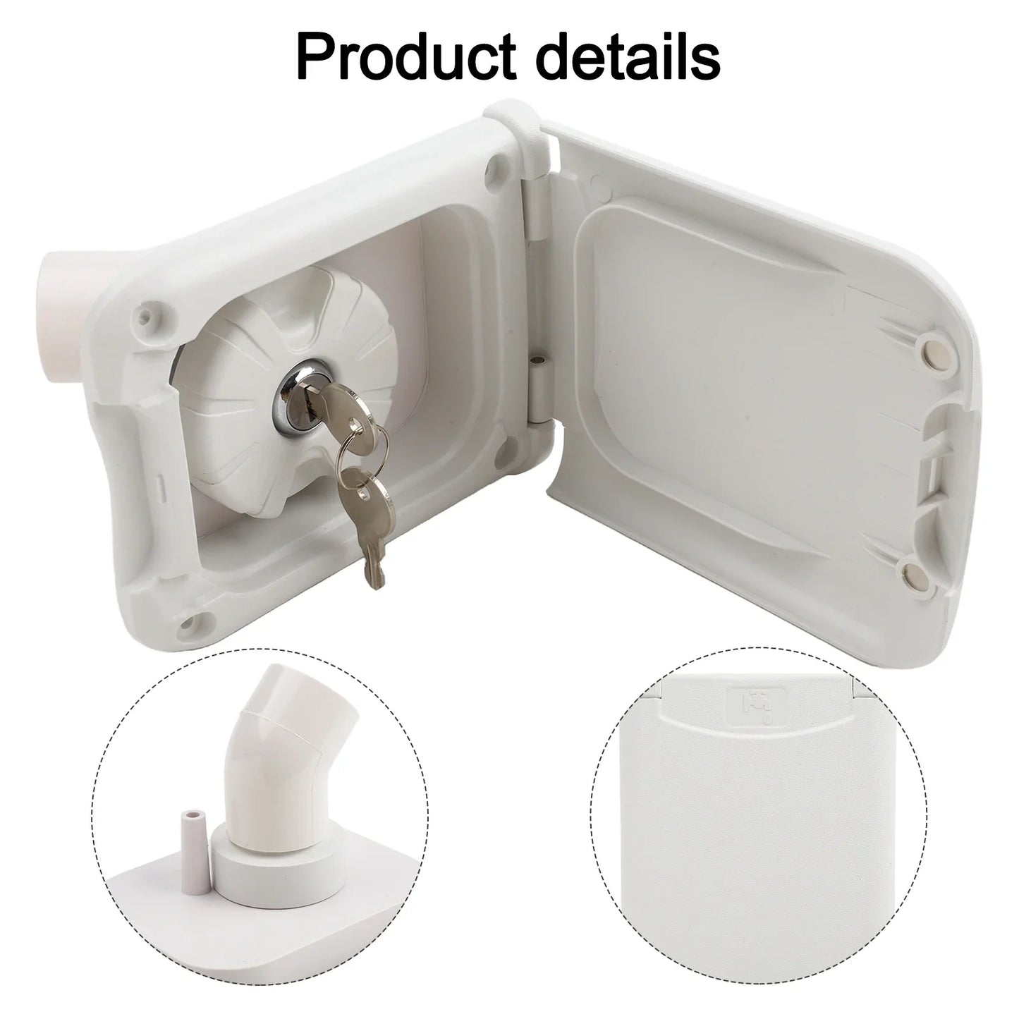 Camping Water Supply White RV Water Fill Outdoor Construction Outdoor Use Robust Material Construction Secure Access Mechanism