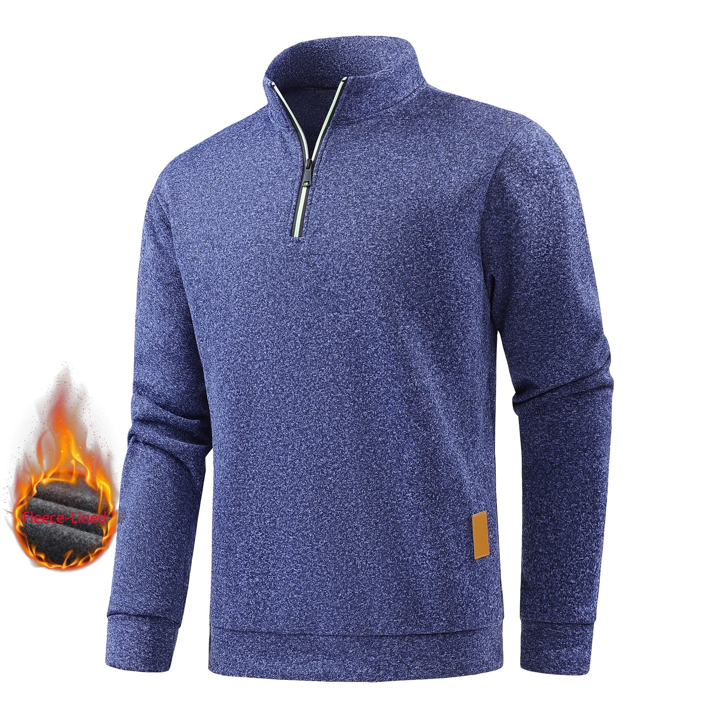 Autumn Men's Half-Zip Sweatshirts, Long-Sleeved Solid Color Pullovers, Turtlenecks, Streetwear, Winter Warm Jackets, Sports Coat