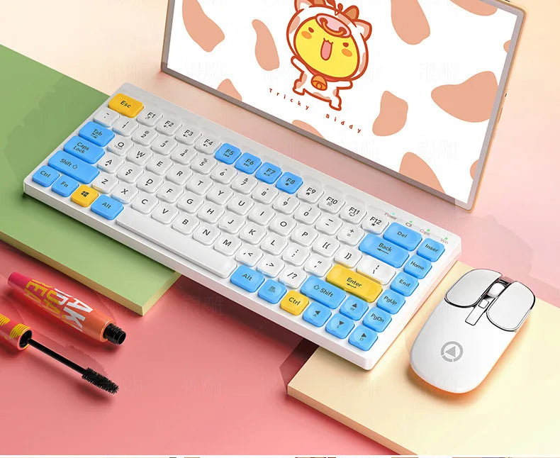 KM02 Wireless Keyboard And Mouse Set Rechargeable Type-c Computer Accessories External Keyboard And Mouse Stable Network Transmi