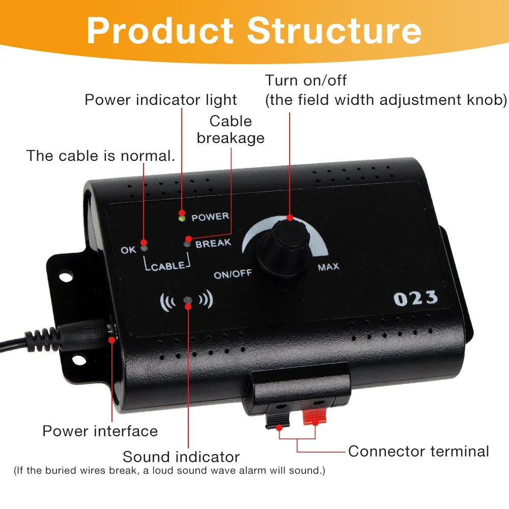 Invisible Wireless Electric Dog Fence System Remote Control Electronic Dog Fence Pet Training Collar Transmitter Collar Set