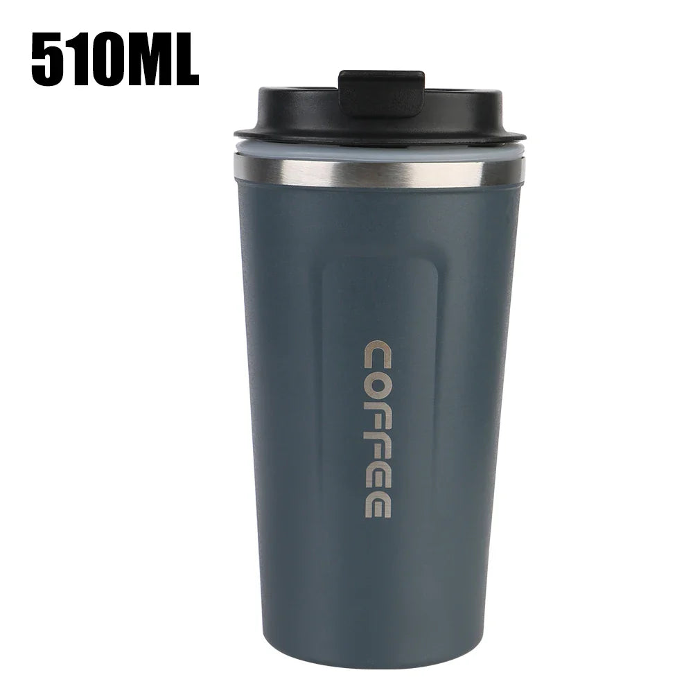 Double Stainless Steel Thermo Cafe Mug | Leak-Proof Travel Thermos for Coffee Tea