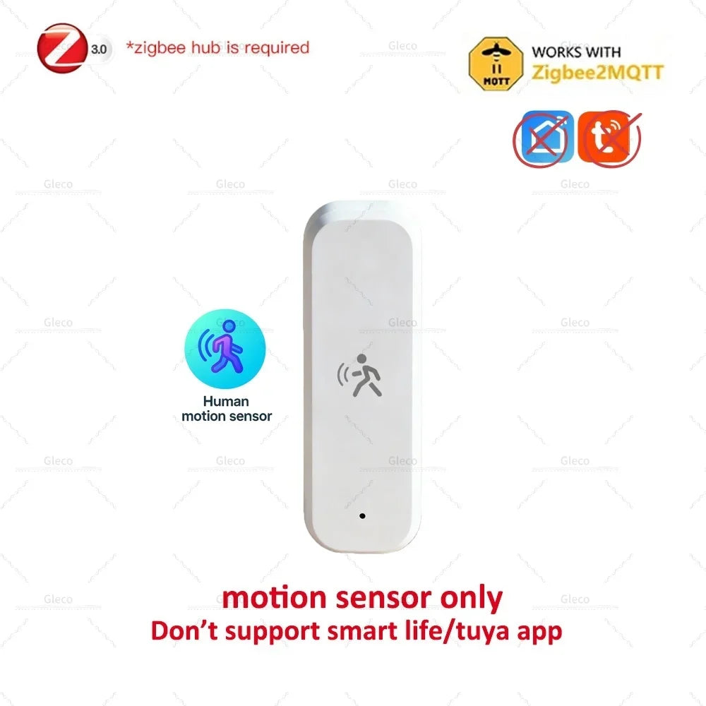 Zigbee Human Pir Motion Sensor Option Light/Temp/Humidity Detection 5 Types Available for Tuya Smart Life/MQTT Home Automation