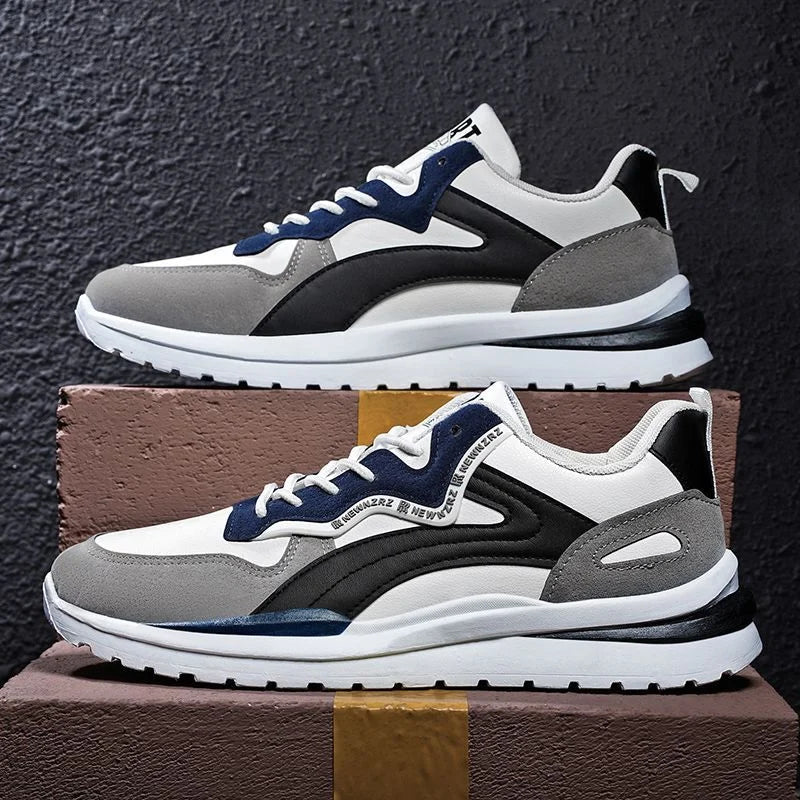 Men's Low-Top Laced Training Sneakers, Suitable for Outdoor Workouts, Anti-Slip Comfortable Hiking Shoes