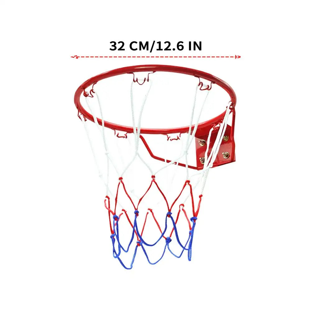 Basketball Hoop 32cm Wall Mounted Sports Ball Hoop with Net Basketball