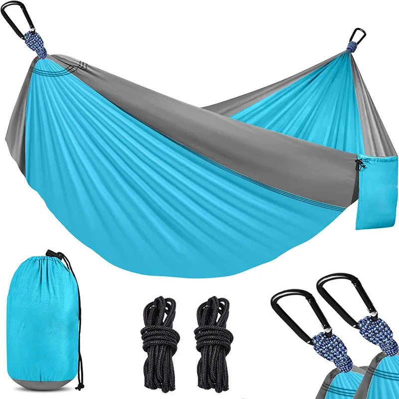 Camping Hammock Portable Hammocks with Tree Straps Attached Carry Bag Perfect for Outside Indoor Hiking Beach Backpack Travel