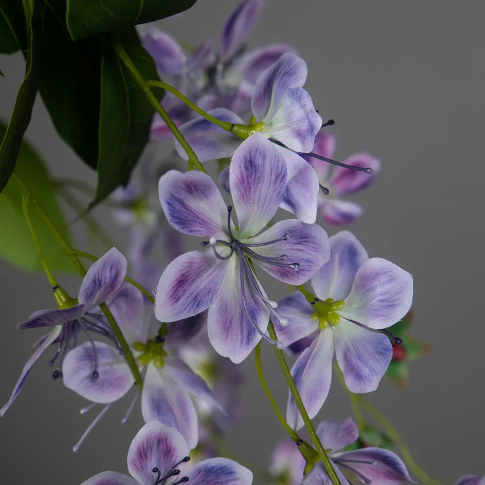 Dlight Decor 95cm Hanging Jasmine Bouquet with Tropical Begonia Flowers