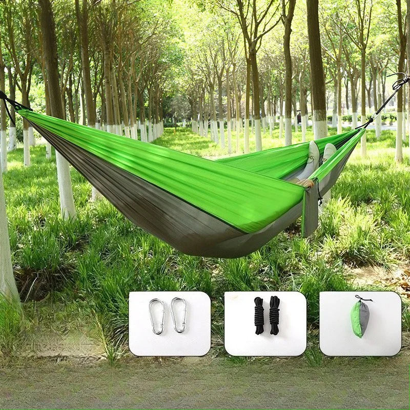 Camping Hammock Lightweight, Portable Hammocks Parachute Hammock with Two Tree Straps, Single or Double Travel Camping Hammocks