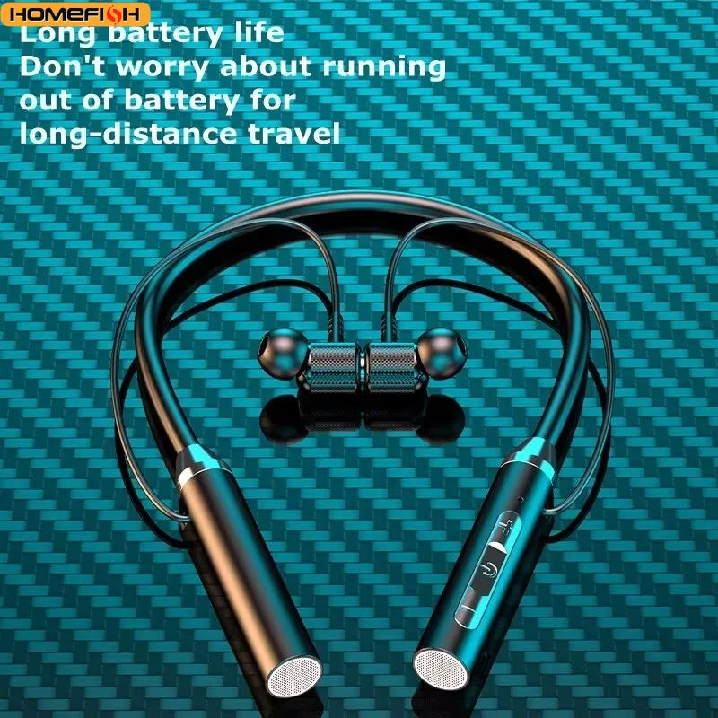 9D Bluetooth Earphones Wireless Headphones Magnetic Sport Neckband