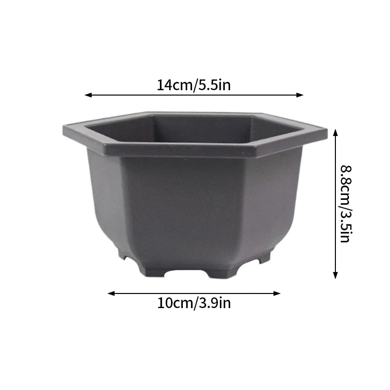 Rectangular Bonsai Training Pots Plastic Flowerpot with Drainage Tray Succulent Plants Pot Bonsai Plants Growing Pots Home Decor