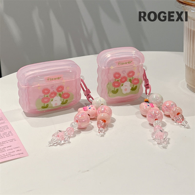 Funda para AirPods Conejito de Flores