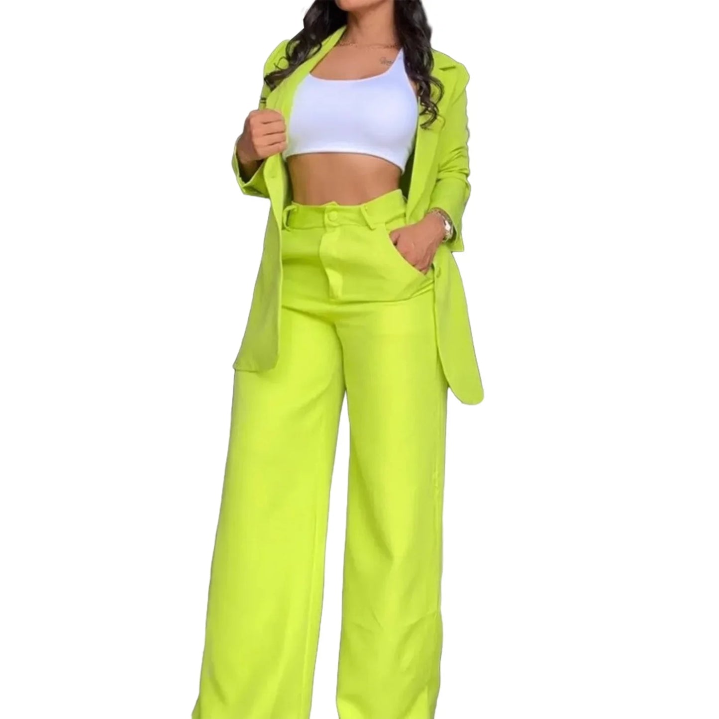 Sets for Women 2 Pieces Autumn Fashion Long Sleeve Blazer Sets Elegant High Waist Work Pants Set Office Lady Pink Suits