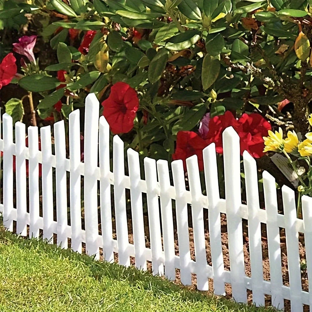 4PCS Garden Fences, Outdoor Lawn Pile Plastic Edge, Flower Fences, Decorative Plastic Lawn Edge Fences, Pet Dog Fences