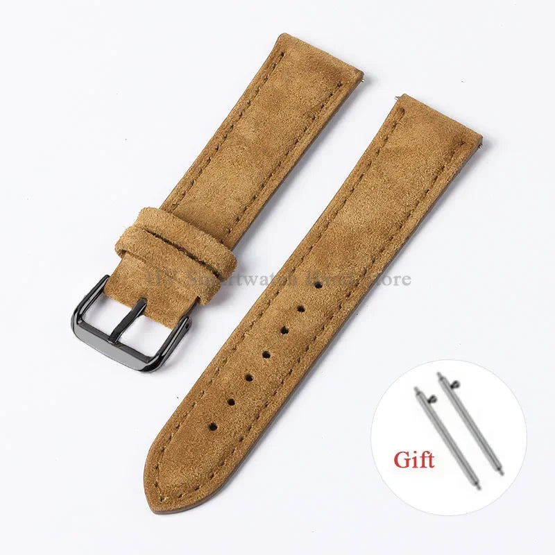 Motorola Moto Watch Vintage Suede Leather Band, Quick Release