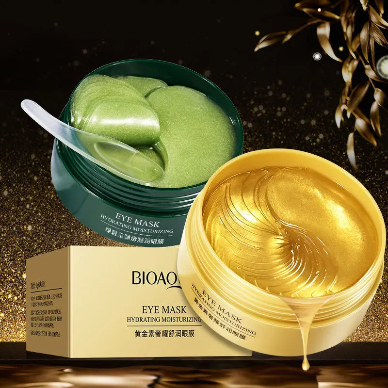 120pcs BIOAQUA  Gold Crystal Collagen Eye Mask Anti Dark Circles Anti-Wrinkles Seaweed Moisturizing Eye Patches Eyes Skin Care
