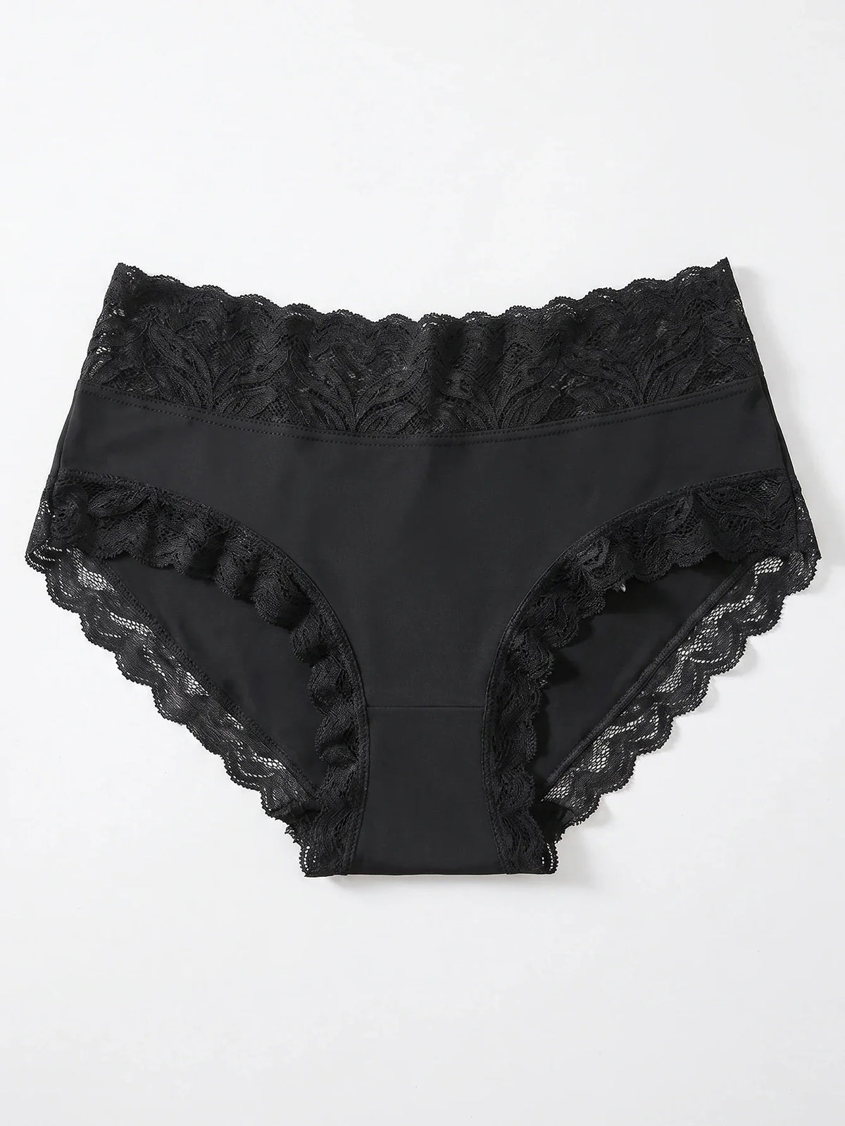 Premium 3-Piece Lace Panties Set – Breathable High-Waist Briefs for Women