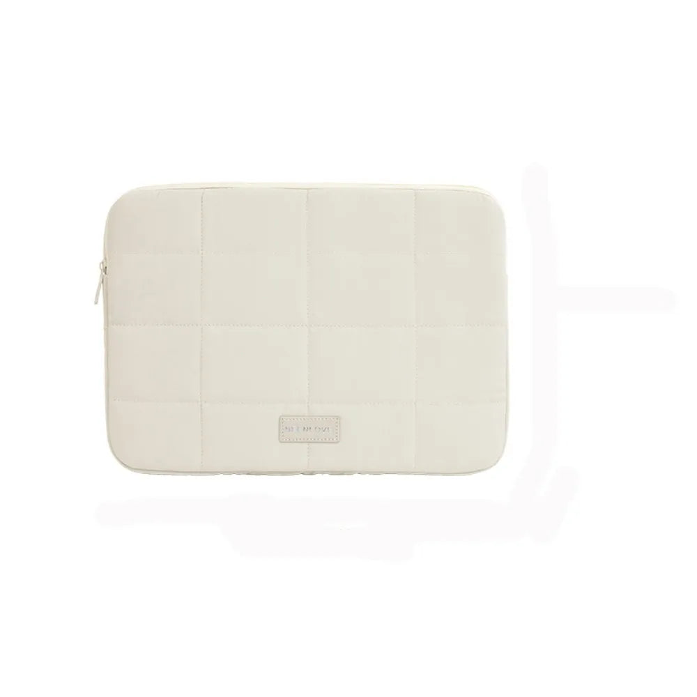 14/15.6inch Quilted Tablet Bag Shockproof Solid Color Travel Tablet