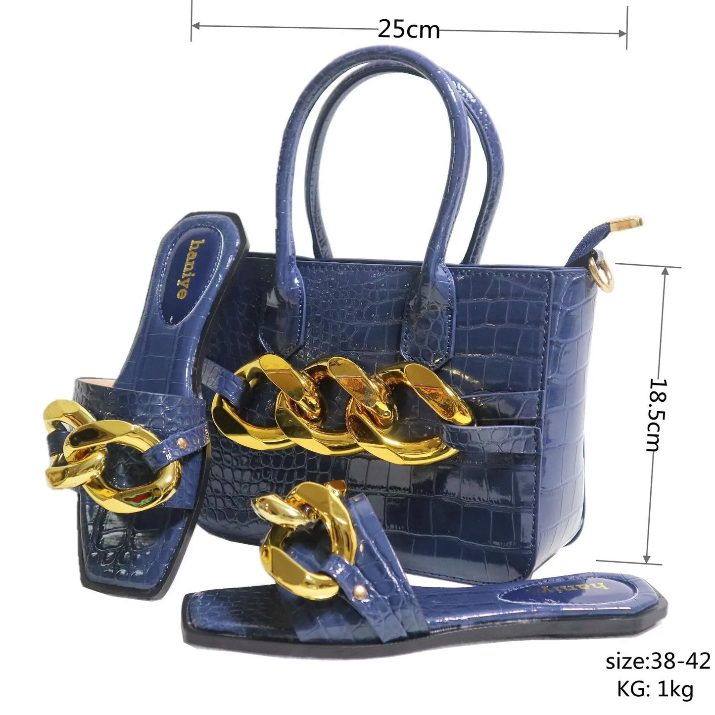 Zapatos y bolsos africanos a juego HKN1-12