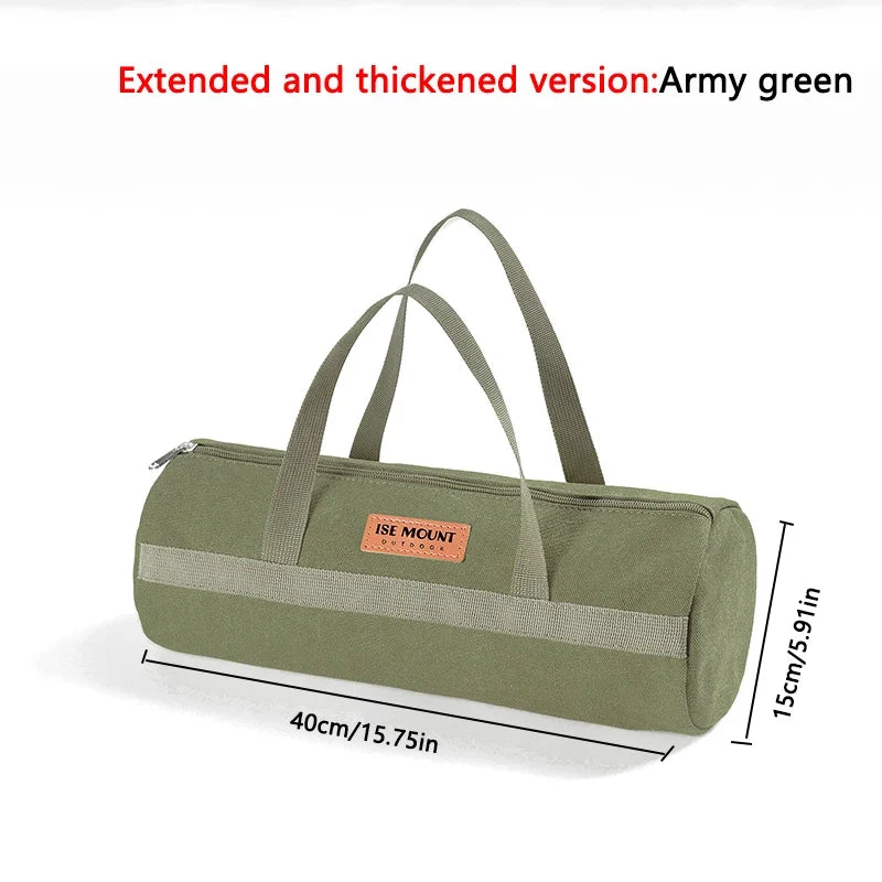 Camping Tools Storage Bag Large Capacity Cylinder Tent Stake Bag Lightweight Tent Peg Ground Nail Holder Bag for Outdoor Camping