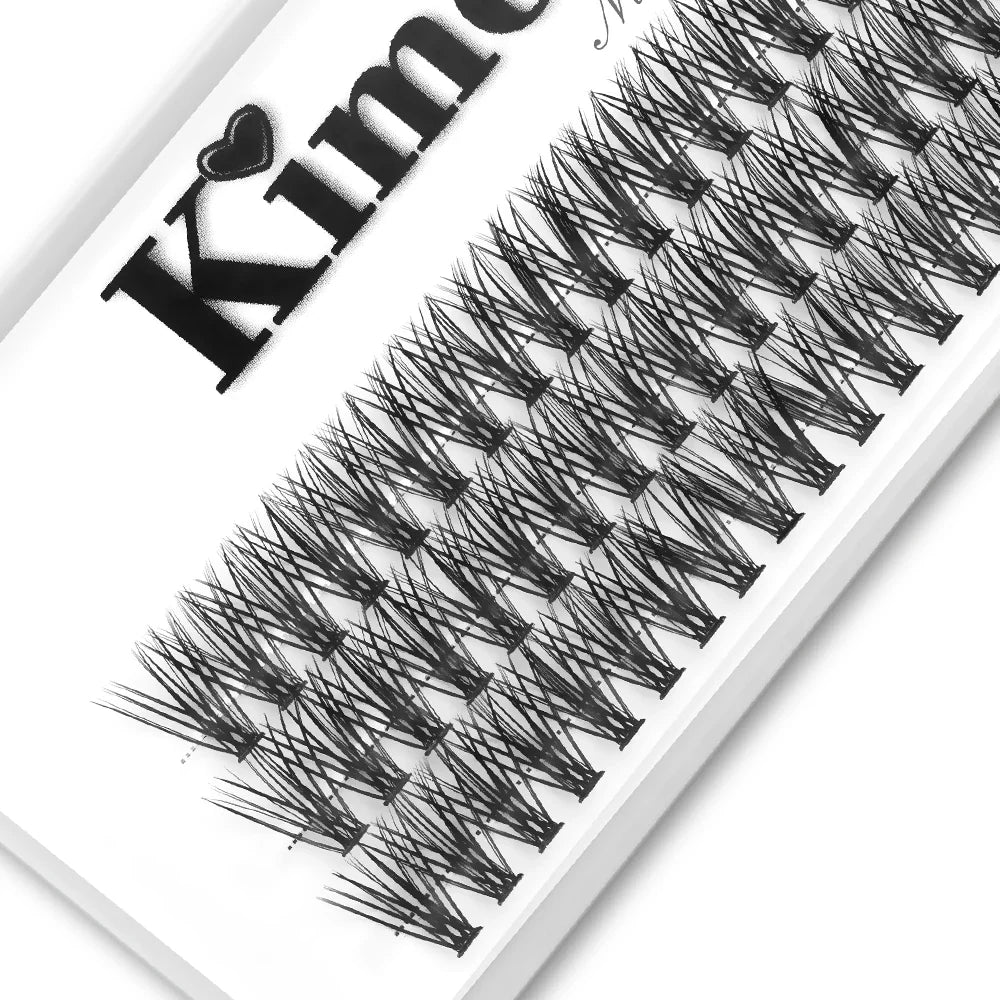 Kimcci 60knots/Case Natural False Eyelash Extension Makeup 30P Mink Individual Faux Eye Lashes Professional Fake Grafting Cilias