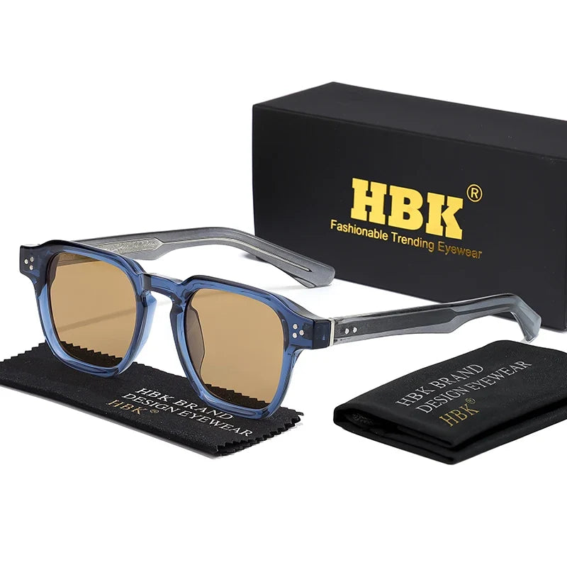 HBK Fashion Punk Sunglasses for Men Classic Square Sun Glasses Outdoor Sports Party Vacation Travel Driving Fishing Eyeglasses