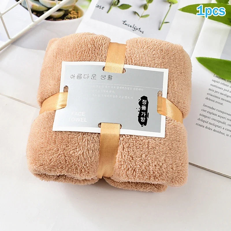 Hot 1/5PCS Bath Towels Set Super Soft Highly Absorbent Quick-drying Coral Velvet Bath Towel For Adults Hotel & Spa Use