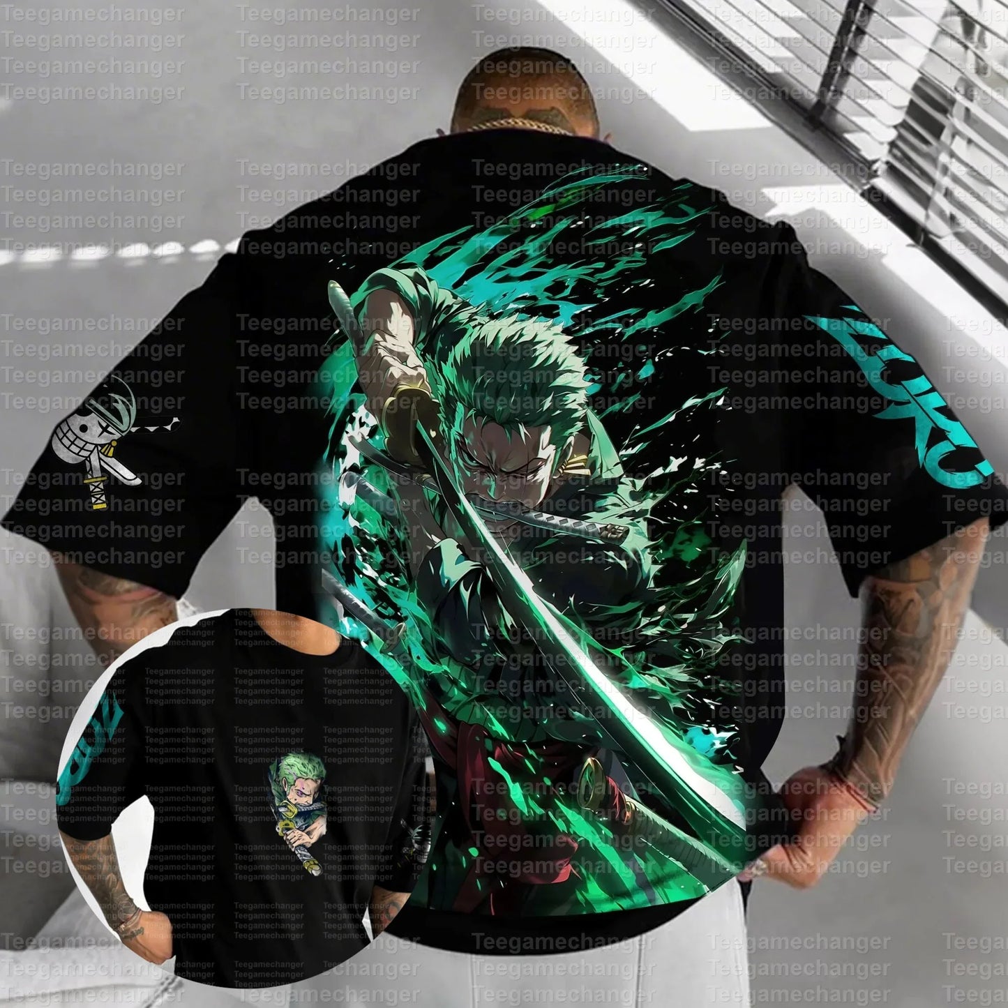 Summer Y2k Anime One Piece Zoro Graphic T-shirt Men Women Oversized Casual Short Sleeve Tees Tops Streetwear Fashion 2025 Unisex