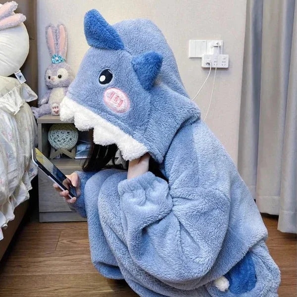 Adorable pijama de tiburón (enterizo)