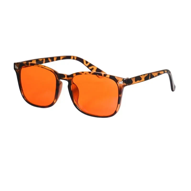 SHINU Men’s glasses blue light blocking computer glasses Yellow Orange lenses glasses for work game red lenses for better sleep