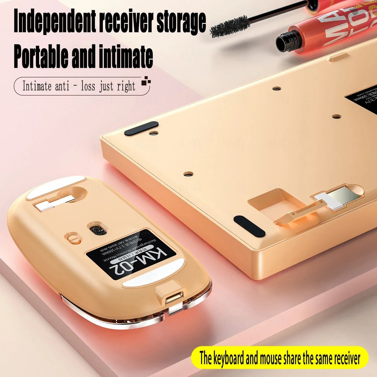 KM02 Wireless Keyboard And Mouse Set Rechargeable Type-c Computer Accessories External Keyboard And Mouse Stable Network Transmi