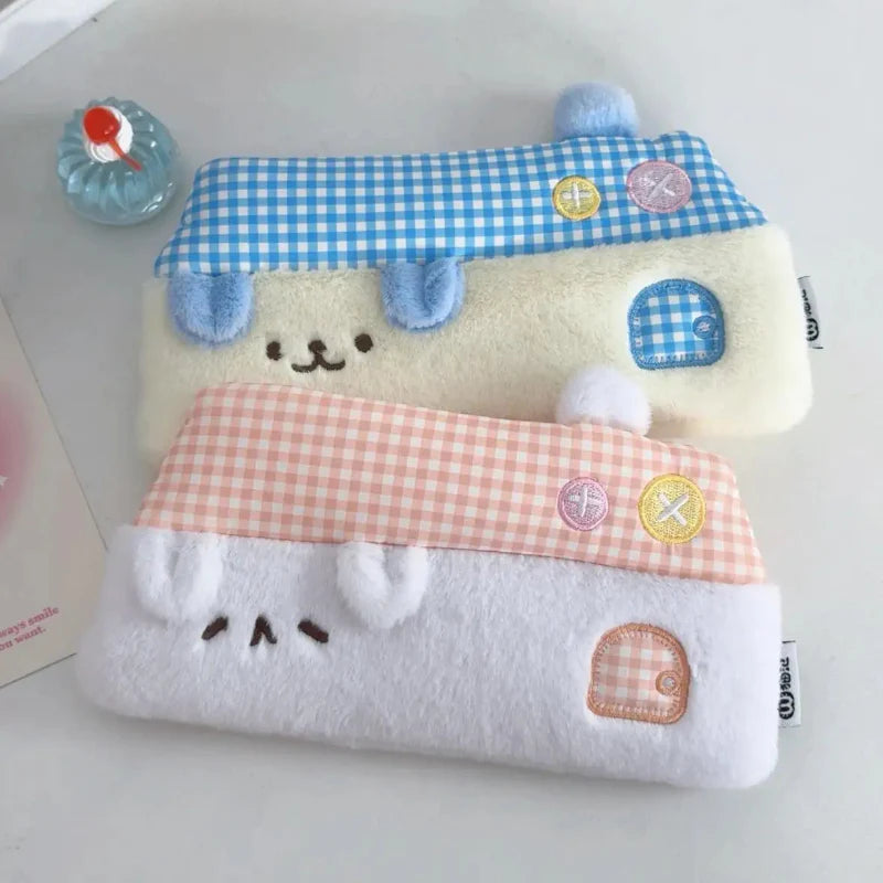 Estuche de lápices "Casa de cachorros kawaii"