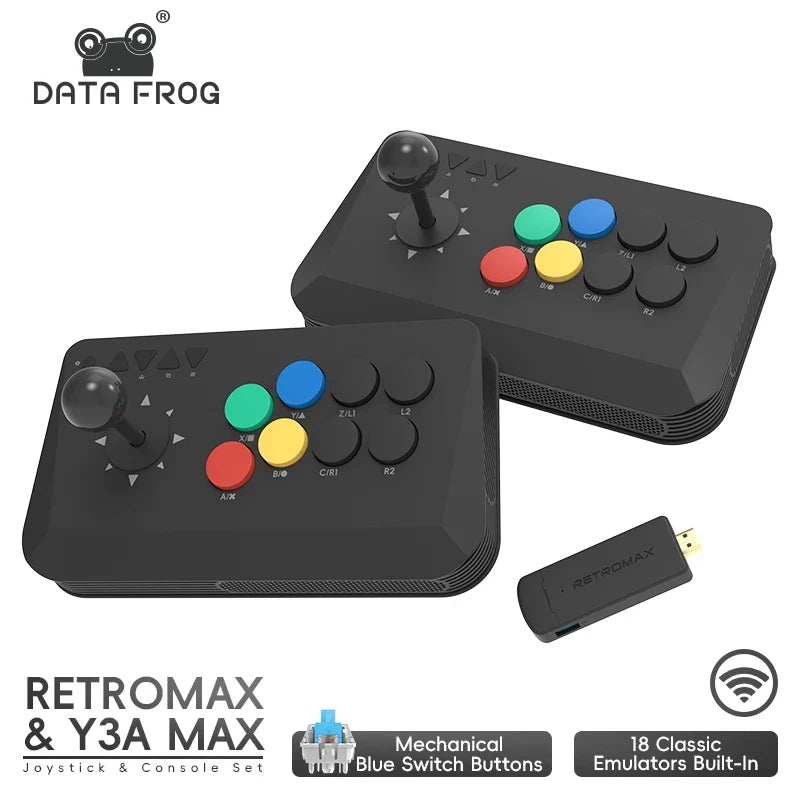 Data Frog Arcade Fighter Stick for Windows IOS Android TV Box Street Fighter Arcade Joystick Support M8 Retro Game Stick