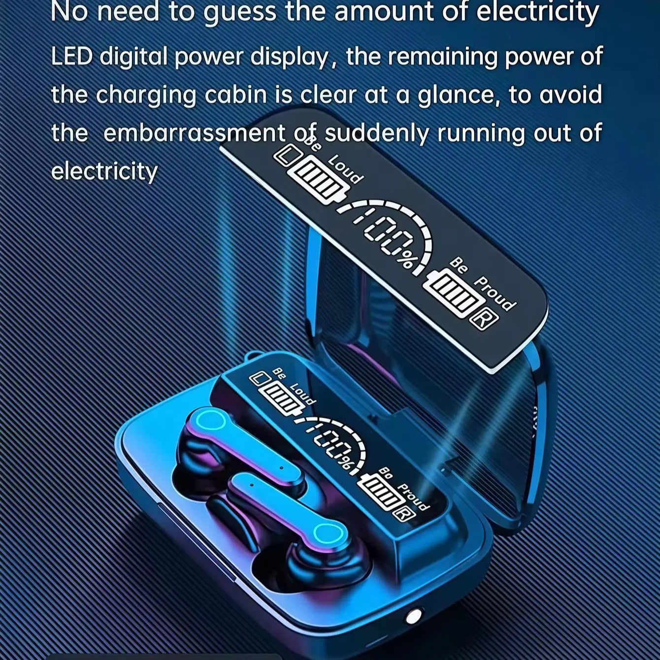 Bluetooth Earbuds In-Ear Large Battery Long Lasting Wireless Headphones Comfortable Fit Noise Isolation Great Sound Quality Perf