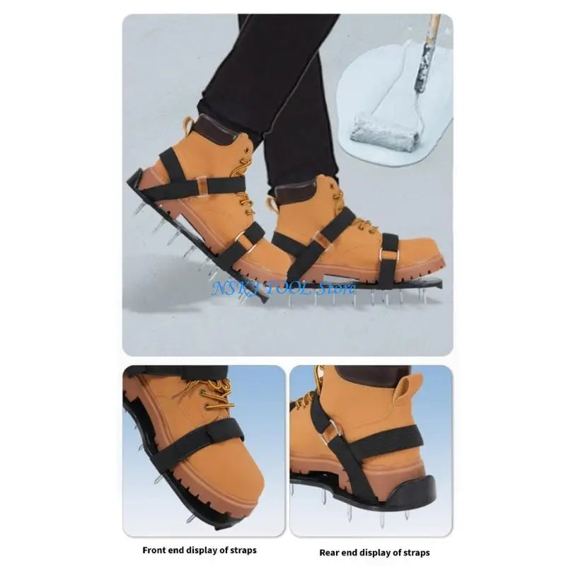 L8RC Professional Gardening Spikes Shoes Spiked Shoes For Effortless Lawn Oxygenation