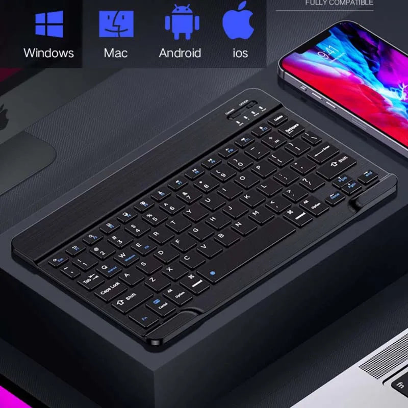 with Bluetooth Keyboard Mouse for Oukitel OT12 OT9 OT8 OT6 OT11 78Key 10inch Rechargeable Wireless Keyboard Mice Set Combo