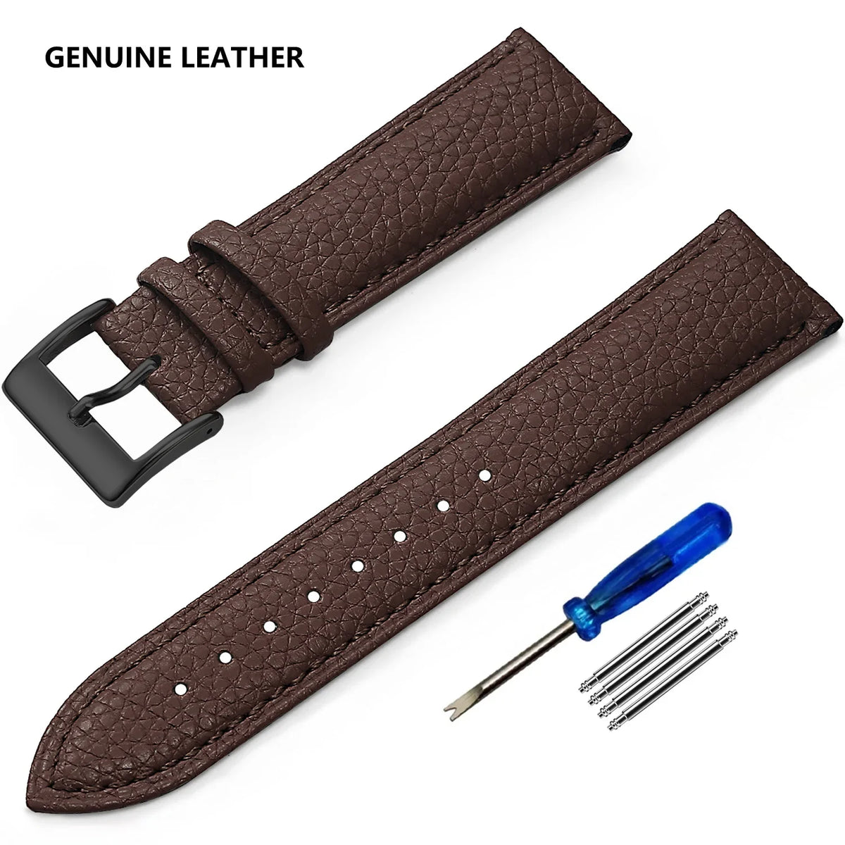 Huawei Watch & Watch GT Grained Leather Band, Spring Bars & Tool