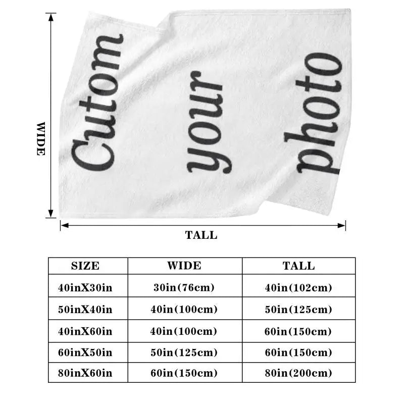 1 Piece of Customized Personalized Blanket Upload Pictures DIY Flannel