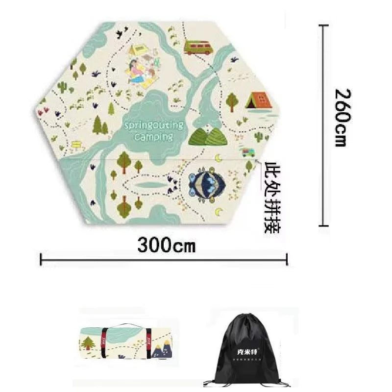 Camping Mat Outdoor Portable Ultra-light Waterproof Picnic Blanket Nature Hike Car Travel Tent Mat Beach Equipment Supplies