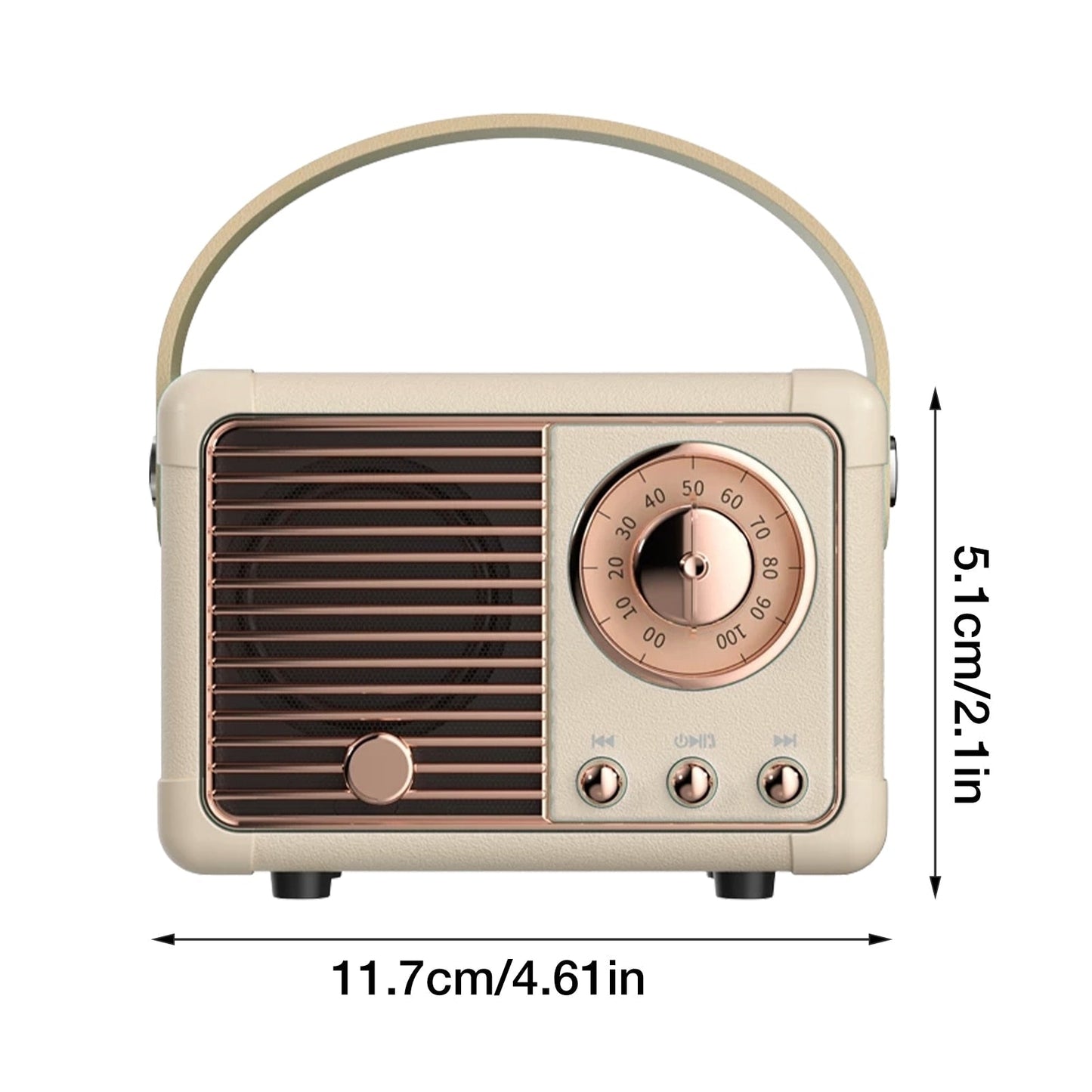 Altavoces Bluetooth Compactos Retro con Radio | Cocina + Metal